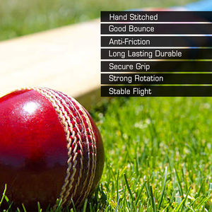 Pelota de Cricket Pakistaní de Diseño Nuevo, de Cuero Rojo con Núcleo de Corcho, para Entrenamiento, Coaching y Práctica en Interiores y Exteriores - Product Image 6