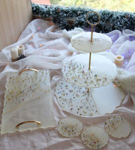 LOOK RELATED DISPLAY HANDMADE DIY 3 Tier Round Shape Fruit Tray Epoxy <b>Mold</b> Tea Tray Table Silicone <b>Mold</b> for <b>Resin</b> Arts - Product Image 3