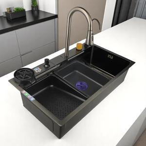 อ่างล้างจานสแตนเลสสตีลสำหรับใช้ในบ้านสมัยใหม่ทำความสะอาดง่ายและทนทาน - Product Image 1