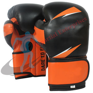 Guantes de boxeo unisex profesionales de 8oz hechos a medida último cuero de PU transpirable para entrenamiento al aire libre y lucha para adultos - Product Image 1