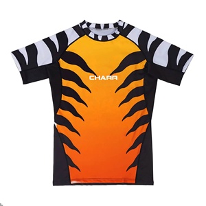 Conjuntos de Rashguard de Compresión para Karate y MMA para Hombre, Ropa Deportiva de Manga Corta, Camiseta de Entrenamiento para Gimnasio, Antiencogimiento, Alta Elasticidad - Product Image 4