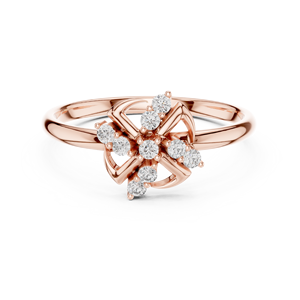 18K <b>Amethyst</b> Promise <b>Ring</b> Handmade Design for Anniversary - Product Image 2