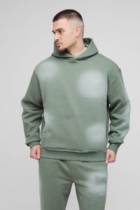 Ensemble survêtement streetwear personnalisé pour homme, 2 en 1, avec sweat à capuche et pantalon de survêtement, 100% coton, séchage rapide, effet délavé soleil et acide - Product Image 2