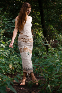 Tulasi Tribal Scarf Hand Block Printed <b>Stole</b> Sarong Pareo Lungi Turban Shawl Wrap Cotton - Product Image 5