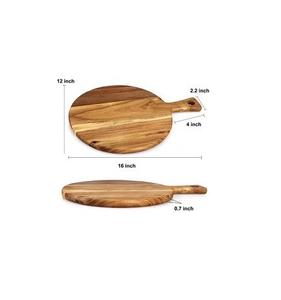 Planche à découper en bois pour la cuisine en bois naturel pour couper les légumes fruits pain fromage et viande - Product Image 1