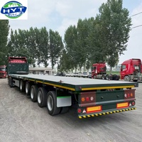 Hochbelastbarer 5-Achs-Flachbett-Sattelanhänger mit Luftfederungssystem, kundenspezifische Größe, für den Transport von schwerer Maschinen.