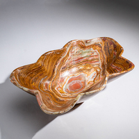 Antiek-stijl gepolijste 100% natuurlijke multicolor onyx marmeren schaal uniek design fruit- en groentepresentatie stuk Pakistan origine hoogwaardig