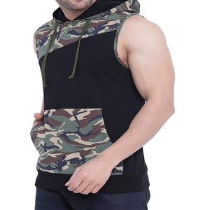 Nuevo logotipo personalizado entrenamiento con capucha camisetas sin mangas culturismo músculo hombres sin mangas gimnasio Sudadera con capucha camiseta - Product Image 4