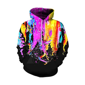 Sudadera con capucha de rizo largo grueso de invierno de alta calidad para hombre, sudadera con logotipo sólido impreso en 3D, diseño personalizado, sudadera XS teñida lisa - Product Image 1