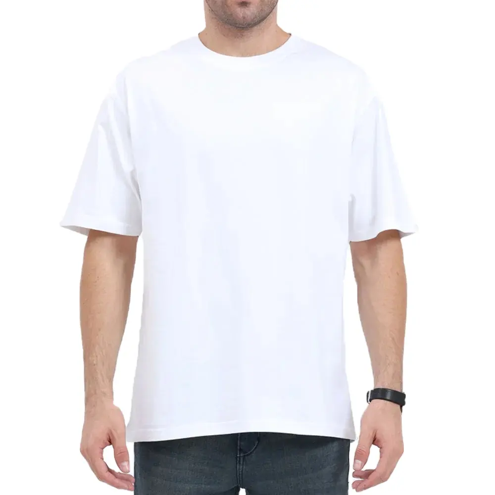 Plus Size Men's White Half Sleeves Blank T.Shirt 220 GSM 100% Cotton Oversized T.shirt