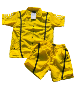 Custom Men's Sets Polyester Windbreaker <b>Polo</b> <b>Shirt</b> Cargo Shorts 2 Piece Set Jogging Suit Nylon Men Short Set Tracksuit for Men - Product Image 1