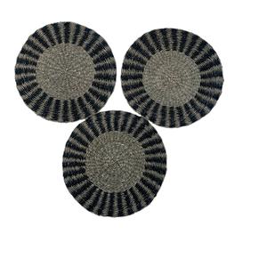 Tapis de paille tissé de haute qualité article de décor de mariage Unique napperon en jonc de mer artisanat accessoires de cuisine Type de tampon - Product Image 1