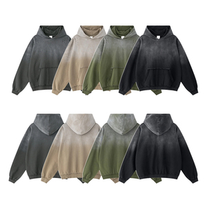 เสื้อฮู้ดผู้ชายแบบสวมหัวใส่เล่นแนวสตรีทซักได้กรดมีฮู้ดแบบเย็บกลับด้านได้ - Product Image 4