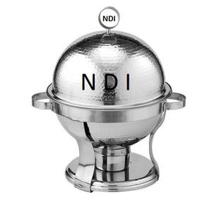 Plat de chauffe-plats en acier inoxydable avec finition en nickel Plat de chauffe-plats en métal Design moderne Service de restaurant - Product Image 6