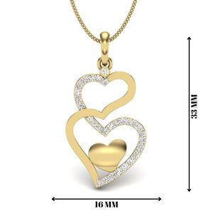 Pendentif Ishi Diamonds en or 18 carats avec cœur et diamants cultivés en laboratoire - Product Image 2