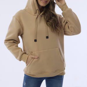Sudadera con Capucha Extra Grande para Mujer, Estilo Cuadrado, Color Sólido, Tejido de Felpa 100% Algodón, Cuello con Capucha, Parte Inferior Elástica, para Invierno - Product Image 5