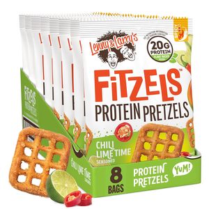 Lenny & Larry's FITZELS <b>Protein</b> Pretzels (Chilli Lime Time) 8 Individual Bags 3 oz Each - Product Image 4