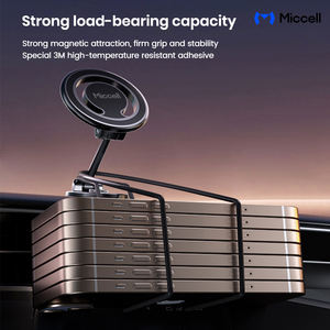 Support de téléphone magnétique pliable et flexible en alliage avec chargeur sans fil pour le bureau et le tableau de bord de la voiture. - Product Image 6