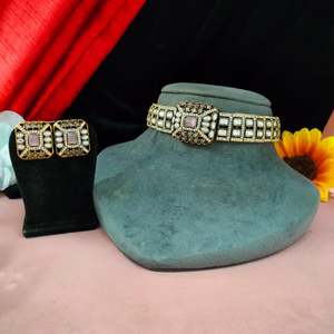 Ensemble ras de cou victorien en zircon et pierres de moissanite Glamour contemporain Look luxueux et unique idéal pour les réceptions, les festivals - Product Image 6