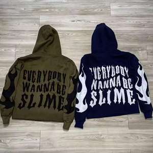 Sudadera de invierno con capucha de peso pesado Unisex de alta calidad con diseño bordado Ropa elegante con estampado de pantalla para hombres - Product Image 1