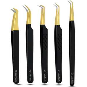 Pinzas de Alta Calidad con Punta de Fibra para Extensión de Pestañas, Aplicación de Pestañas de Volumen, Ligeras y Rectas para Aislamiento - Product Image 2