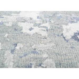 Tapis Tattvam Lu-9031 bleu en laine et soie de bambou noué à la main, motif abstrait pour salon, forme rectangulaire, modèle CS-01 - Product Image 3