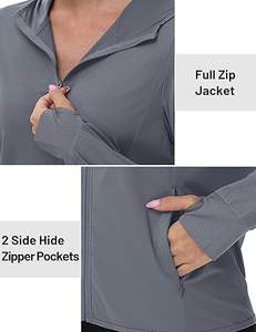 Chaqueta de lana con capucha transpirable para mujer para todas las estaciones Procesamiento de punto para primavera Otoño Invierno - Product Image 5