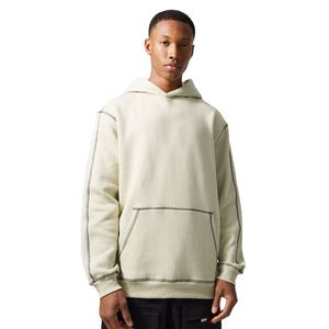 Hot Selling <b>Men</b> <b>Beige</b> Colour Blank Thick Fleece <b>Hoodie</b> With Contrast Stitch All Over <b>Men</b> Oversized Custom Hoodies in Bulk - Product Image 1