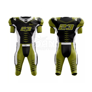 Uniforme de fútbol americano de alta calidad de talla grande cómodo transpirable de secado rápido logotipo personalizado 100% conjuntos de tela de poliéster - Product Image 1