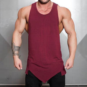 Camiseta sin mangas de algodón sólido para hombre, camiseta de gimnasio 3D, camiseta interior para correr, material de entrenamiento de poliéster - Product Image 6