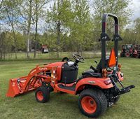 Tracteur agricole d'occasion pas cher pour BX1880 4x4, moteur diesel, chargeuse-pelleteuse sur roues, 24 CV avec pompe et boîte de vitesses