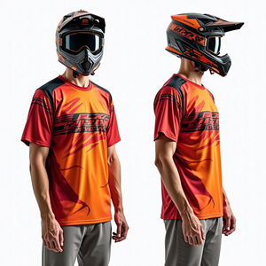 Camiseta de carreras de motocross para hombre, ropa de carreras sublimada de manga larga, venta al por mayor, camisetas de carreras duraderas, ajuste cómodo - Product Image 3