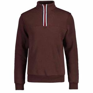À la mode coupe décontractée personnalisé quart Zip sweat doux polaire col haut à manches longues couleur unie hommes 1/4 Zip Golf pull - Product Image 6