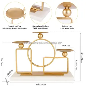 Bougeoir en métal de luxe fait à la main pour un style d'intérieur élégant, collection sur mesure de Zahid Exports, grand grossiste de Noël - Product Image 6