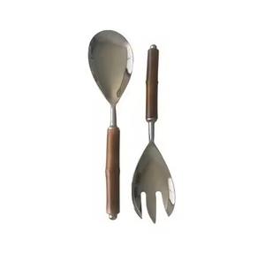 Serveur à salade en argent plaqué avec manche en résine, nouveau design, serveur à salade en métal - Product Image 2