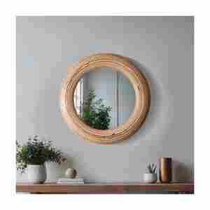 High In Demand Design & Crafted <b>Mirror</b> Wall Modern Round <b>Wooden</b> Frame Custom Design With High Quality - Product Image 2