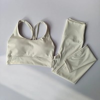 Ensemble de soutien-gorge de sport de Fitness professionnel pour femmes solide débardeur Leggings grande taille costume de Yoga Offre Spéciale course Yoga vêtements avant