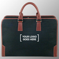 Porte-documents en juco avec poignées et garnitures en cuir véritable et accessoires fiables de haute qualité sac de bureau en cuir juco