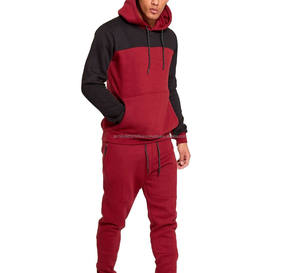 Ensemble de survêtement pour homme, vêtements de sport pour l'entraînement et le jogging, logo personnalisé, imprimé délavé à l'acide, 100% coton, fermeture éclair, vente en gros - Product Image 2
