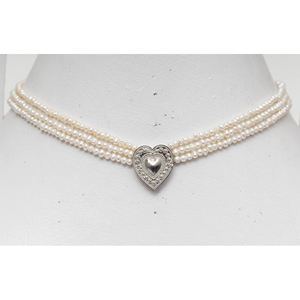 Ensemble collier et boucles d'oreilles en laiton classique fait main avec pendentif en forme de cœur et zircon pour les occasions de fiançailles, d'anniversaire et de mariage pour femmes - Product Image 2