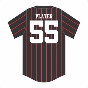 Maillot d'équipe vierge en polyester 100% respirant et vêtements de sport de grande taille avec broderie de logo uni pour t-shirt de baseball - Product Image 3