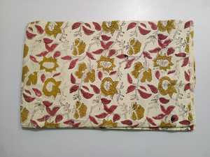 Indian Handmade Designer <b>Fabric</b> Quilting Cotton Beautiful <b>Yellow</b> Floral Print for Bags and Uniforms - Product Image 2