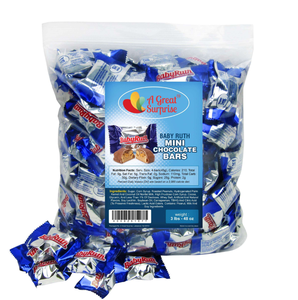 Baby Ruth 4LB Original Fun Size Caramel & <b>Nougat</b> Chocolate <b>Bars</b> Bulk - Product Image 3