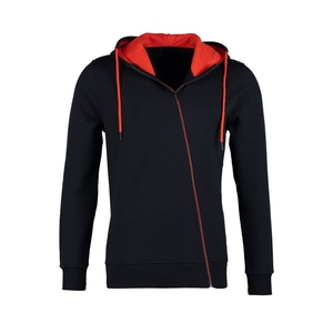 Haut à capuche pour homme en molleton 100% coton, coupe oversize à épaules tombantes, zippé, couleur unie, personnalisable, en tissu tricoté sans manches, disponible dès maintenant - Product Image 4