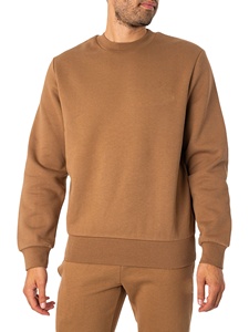 Wholesale 2-Piece Men's Heavyweight Fleece Tracksuit Breathable Oversized Hoodie <b>Crewneck</b> Sweatshirt Logo Plus Size Sweatpants - Product Image 2