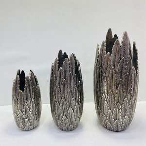 Diferentes estilos y formas de decoración para el hogar y la boda, jarrón de suelo de Metal de proveedor y exportador indio, jarrones de Metal para Decoración - Product Image 2