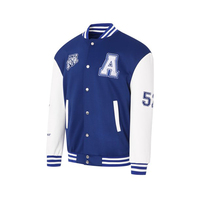 Veste universitaire d'hiver matelassée pour hommes, veste de baseball grande taille avec logo personnalisé de marque de créateur et broderie