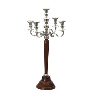 Lanterne en métal solide de support de bougie d'éclairage combiné en bois pour le patio de jardin et la décoration à la maison pour le meilleur prix - Product Image 5