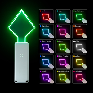 Plastic LED Glow Sticks <strong>Green</strong> Stick Bulk Pack <strong>Light</strong> up Idol Merchandise with Remote Control Eco-Friendly Customizable Logo - Product Image 4