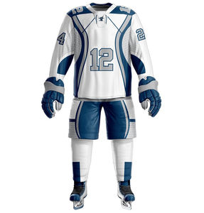 Jersey de hockey sobre hielo para hombre al por mayor, personalizado con el nombre y el logotipo del equipo, tela transpirable de alta calidad - Product Image 3